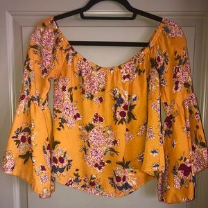 Charlotte Russe Off the Shoulder Floral Top
